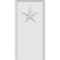 Ekena Millwork Standard Foster Star Plinth Block With Rounded Edge, 2 1/2"W x 5"H x 1"P PBP025X050X100FOS08 - alternate 3